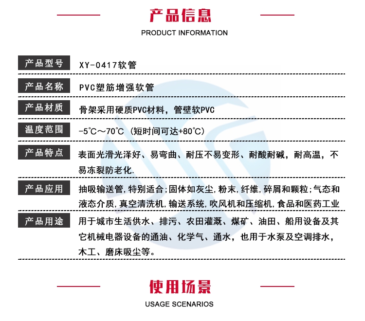 PVC方筋增強軟管 PVC方筋增強軟管